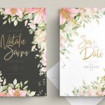 Different-color-flower-background-invitation-card-vector